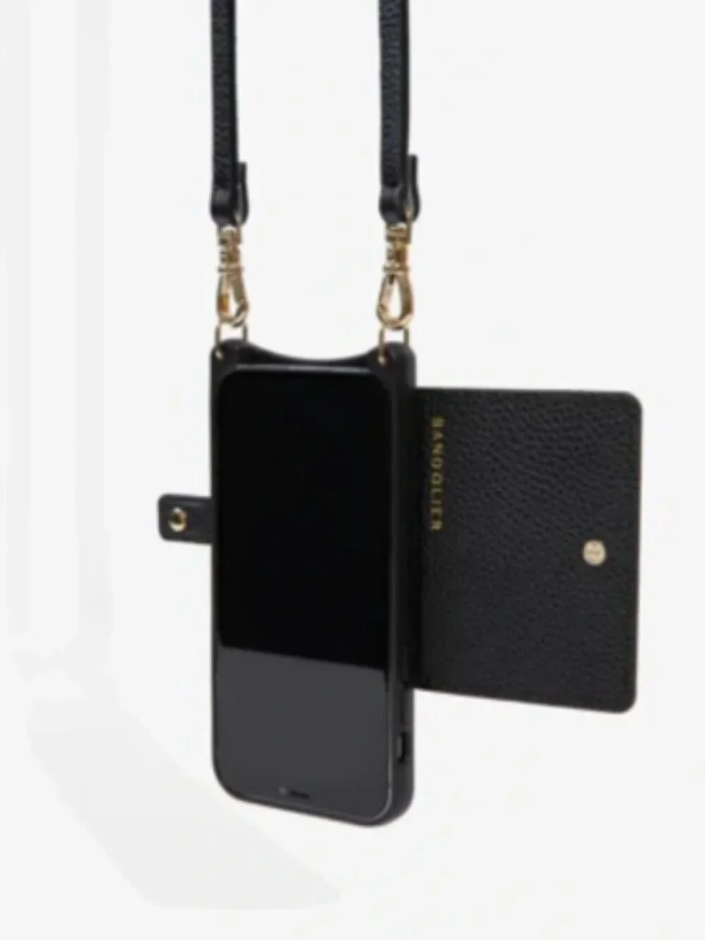 Bandolier Mila Wireless Charging Crossbody Bandolier Black/Gold - iPhone 13 Pro